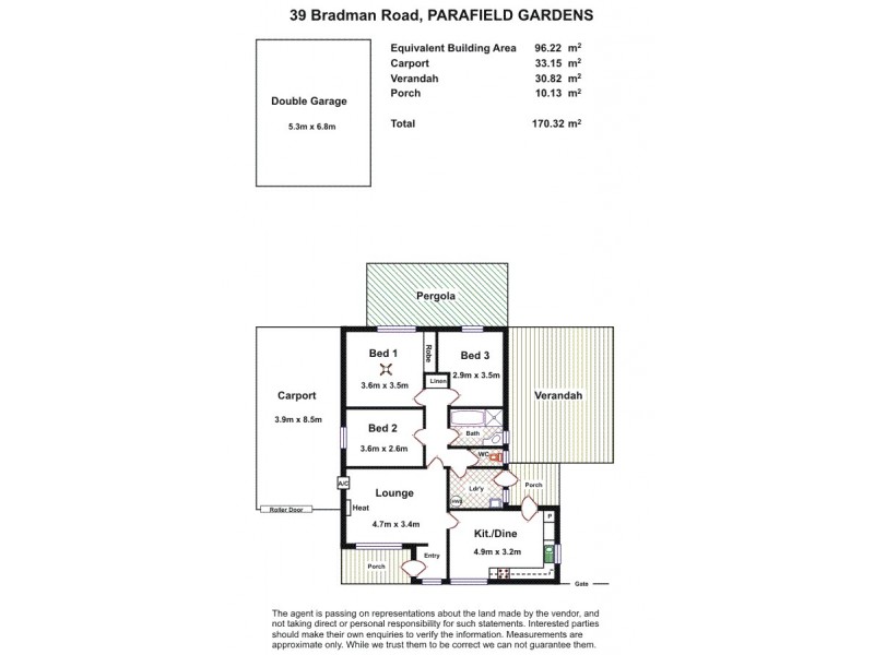 39 Bradman Road, Parafield Gardens SA 5107 Floorplan