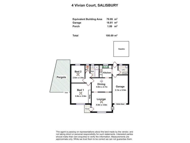 4 Vivian Court, Salisbury SA 5108 Floorplan