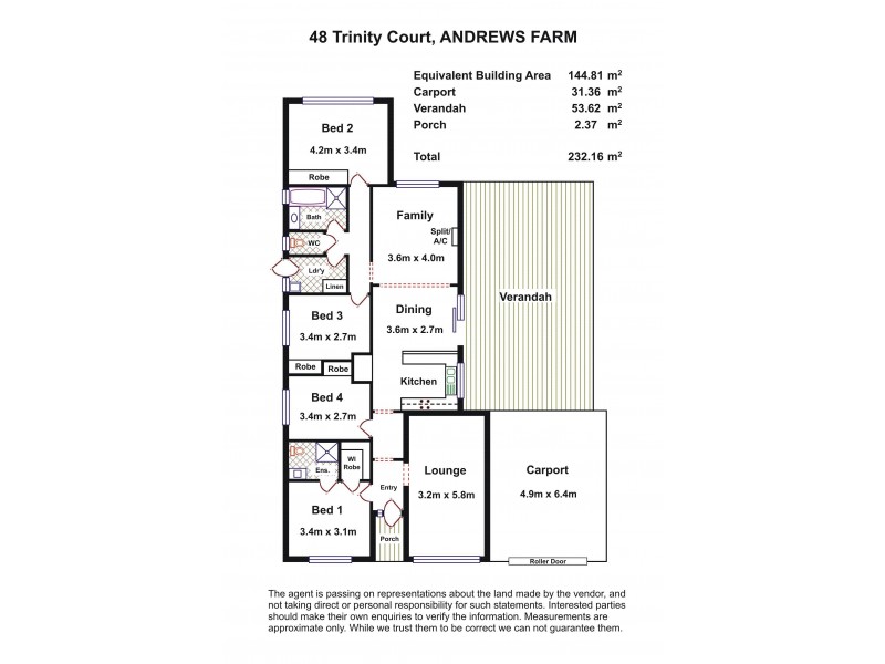 48 Trinity Court, Andrews Farm SA 5114 Floorplan