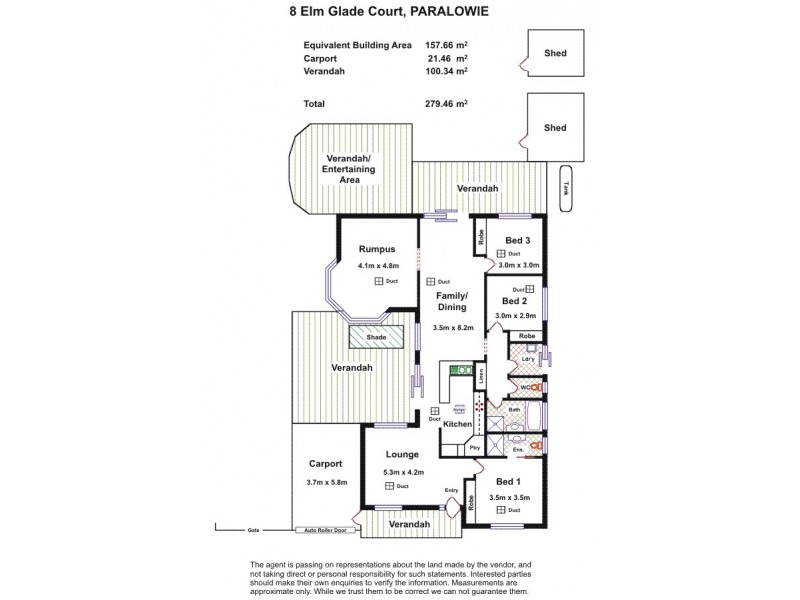 8 Elm Glade Court, Paralowie SA 5108 Floorplan