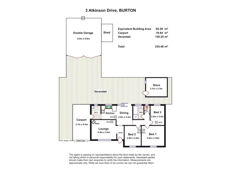 3 Atkinson Drive, Burton SA 5110 Floorplan