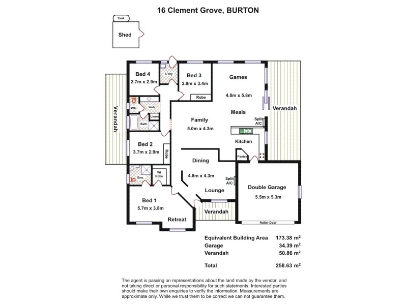 16 Clement Grove, Burton SA 5110 Floorplan