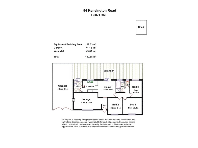 94 Kensington Way, Burton SA 5110 Floorplan