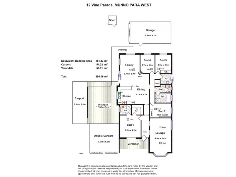 12 Vine Parade, Munno Para West SA 5115 Floorplan