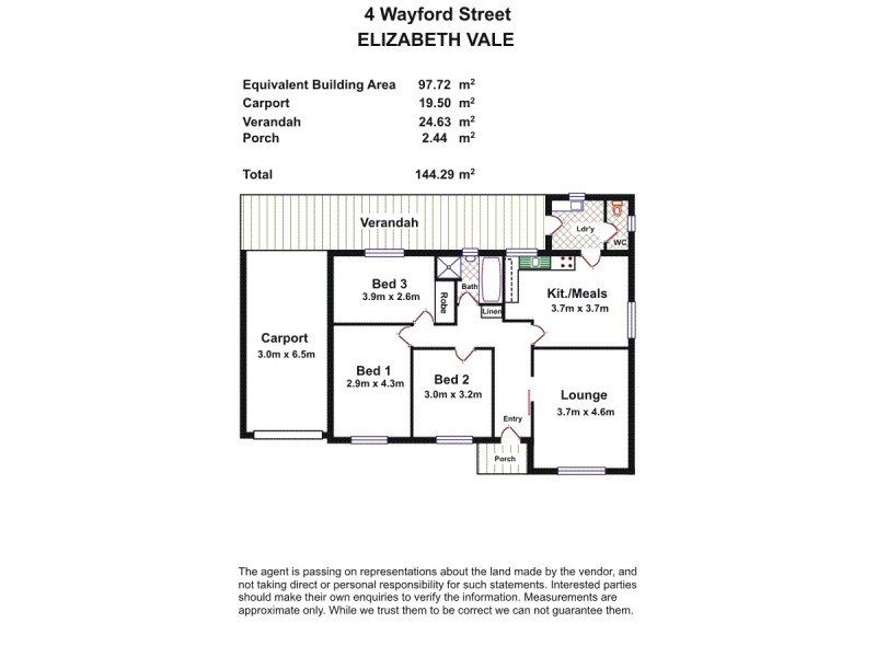 4 Wayford Street, Elizabeth Vale SA 5112 Floorplan