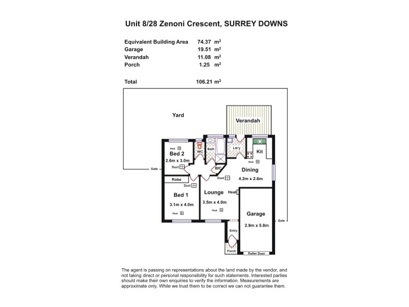 8/28 Zanoni Crescent, Surrey Downs SA 5126 Floorplan