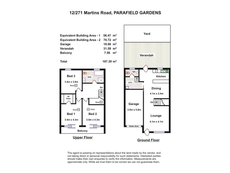 12/271 Martins Road, Parafield Gardens SA 5107 Floorplan