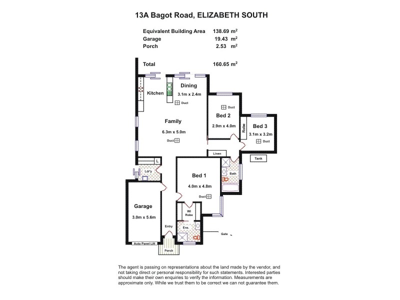 13A Bagot Road, Elizabeth South SA 5112 Floorplan