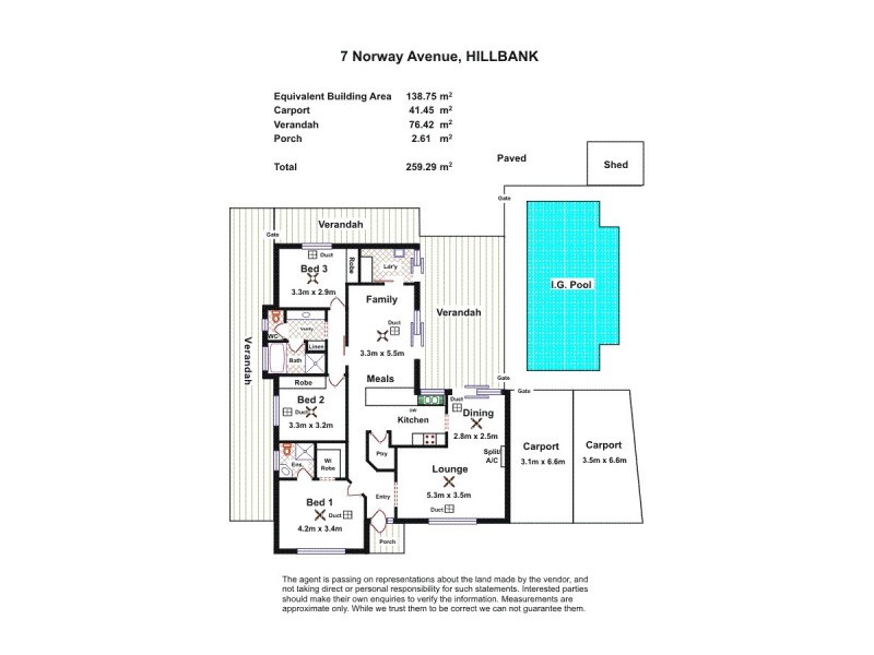 7 Norway Avenue, Hillbank SA 5112 Floorplan
