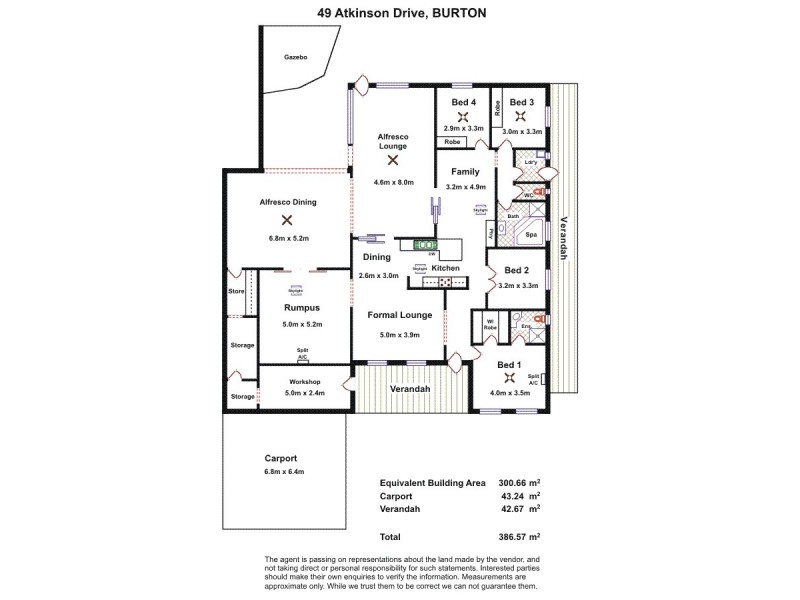 49 Atkinson Drive, Burton SA 5110 Floorplan