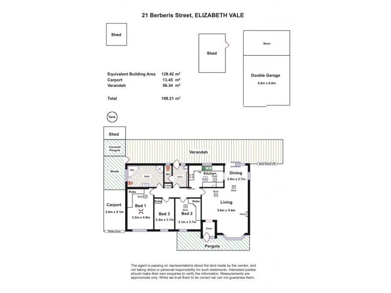 21 Berberis Street, Elizabeth Vale SA 5112 Floorplan