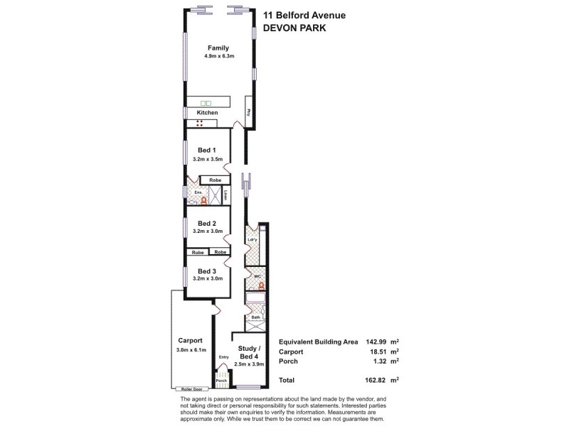 11 Belford Avenue, Devon Park SA 5008 Floorplan
