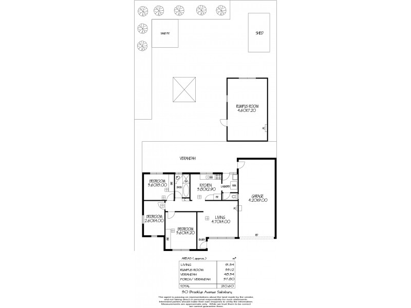 30 Brooklyn Avenue, Salisbury SA 5108 Floorplan