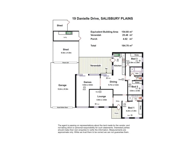 19 Danielle Drive, Salisbury Plain SA 5109 Floorplan