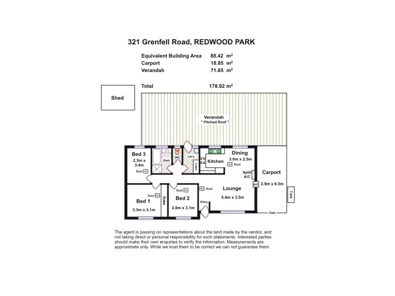 321 Grenfell Road, Redwood Park SA 5097 Floorplan