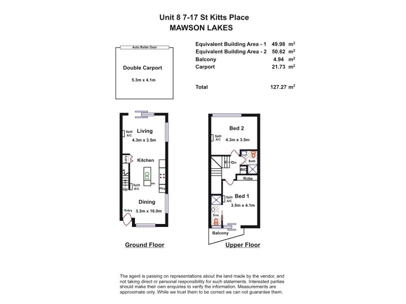 8/ 7 – 17 St Kitts Place, Mawson Lakes SA 5095 Floorplan
