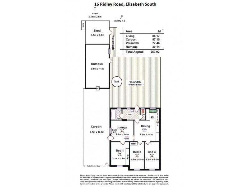 16 Ridley Road, Elizabeth South SA 5112 Floorplan