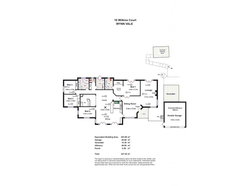 10 Wilkins Court, Wynn Vale SA 5127 Floorplan