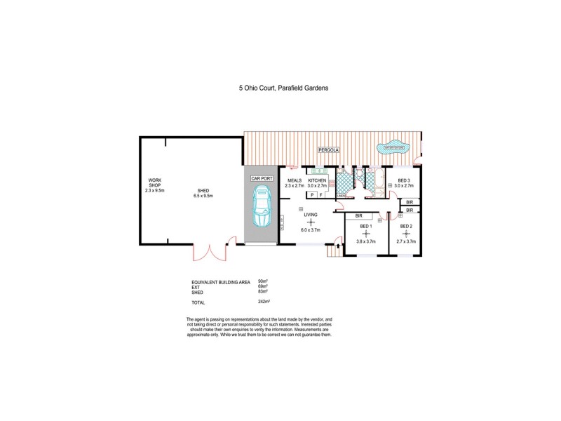 5 Ohio Court, Parafield Gardens SA 5107 Floorplan
