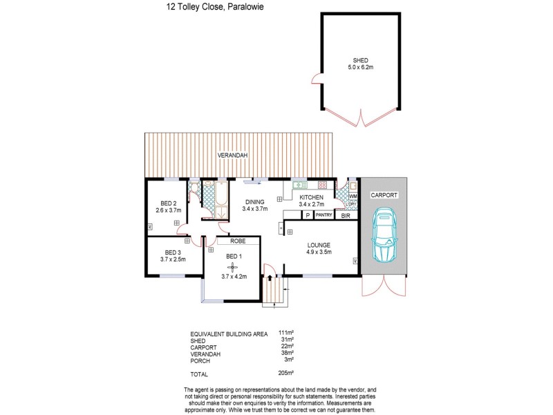 12 Tolley Close, Paralowie SA 5108 Floorplan