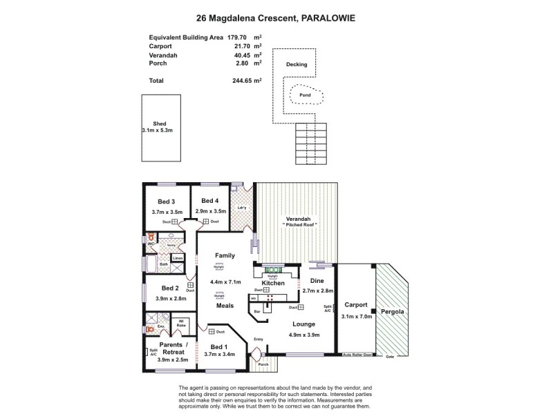 26 Magdalena Crescent, Paralowie SA 5108 Floorplan