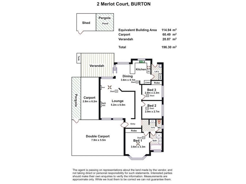 2 Merlot Court, Burton SA 5110 Floorplan