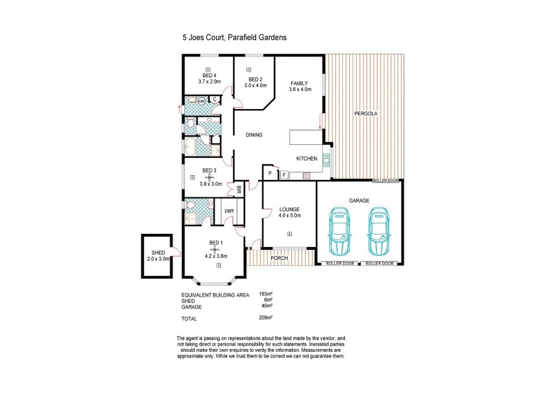 5 Joes Court, Parafield Gardens SA 5107 Floorplan