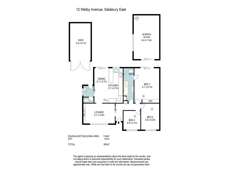 12 Welby Avenue, Salisbury East SA 5109 Floorplan