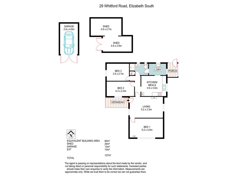 29 Whitford Road, Elizabeth South SA 5112 Floorplan