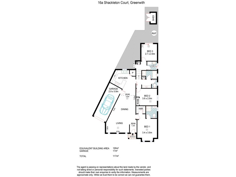 16A Shackelton Court, Greenwith SA 5125 Floorplan