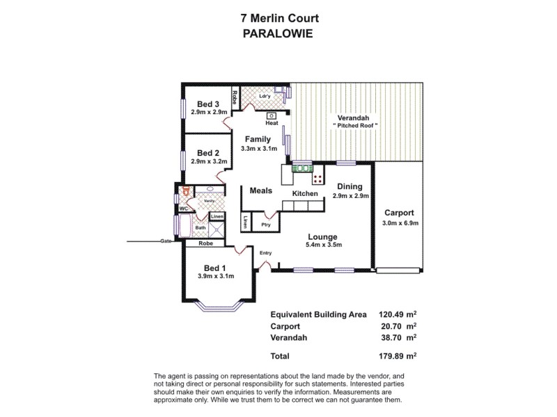 7 Merlin Court, Paralowie SA 5108 Floorplan