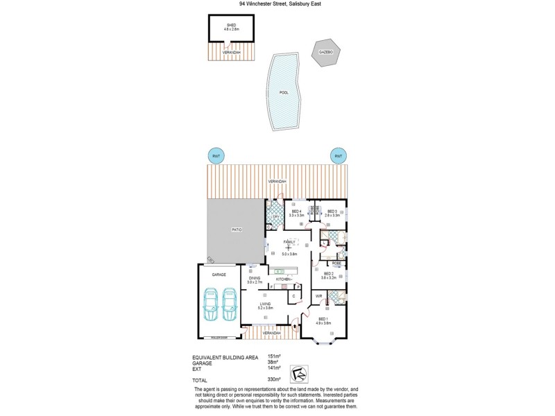 94 Winchester Street, Salisbury East SA 5109 Floorplan