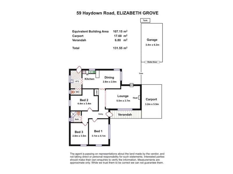 59 Haydown Road, Elizabeth Grove SA 5112 Floorplan