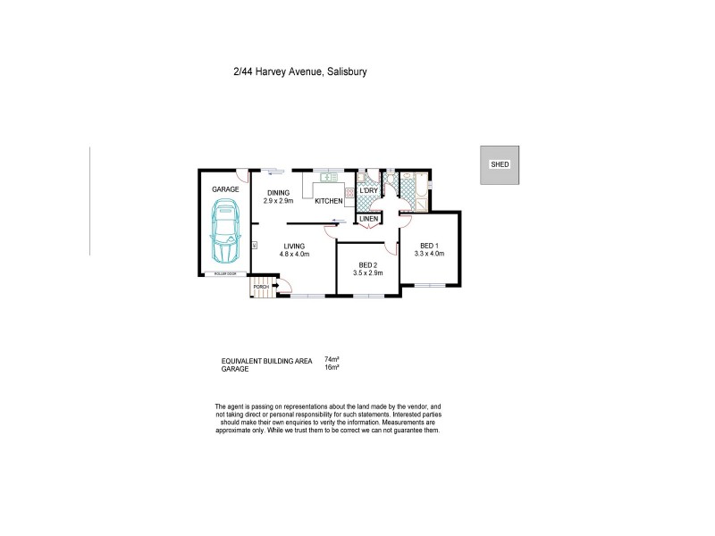2/44 Harvey Avenue, Salisbury SA 5108 Floorplan
