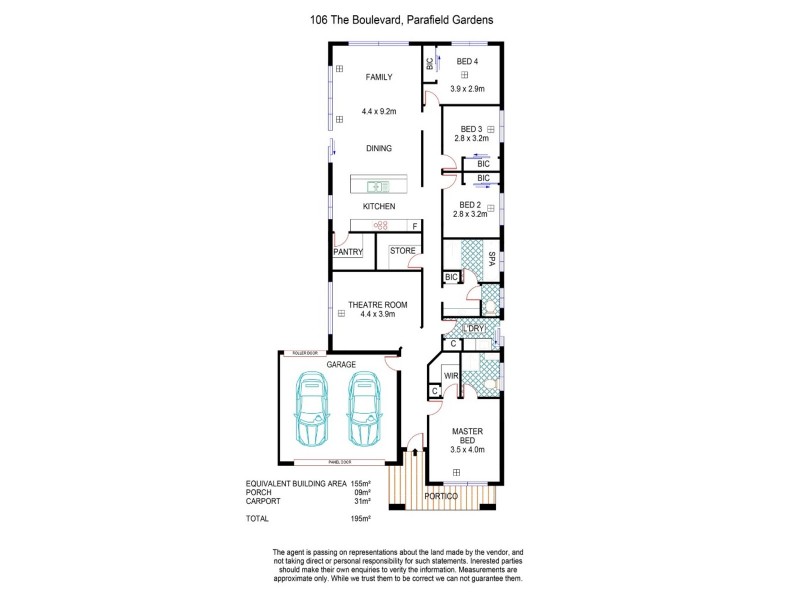 106 The Boulevard, Parafield Gardens SA 5107 Floorplan