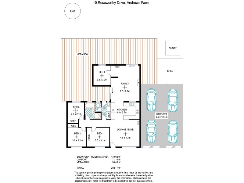 10 Roseworthy Drive, Andrews Farm SA 5114 Floorplan