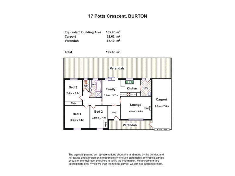 17 Potts Crescent, Burton SA 5110 Floorplan