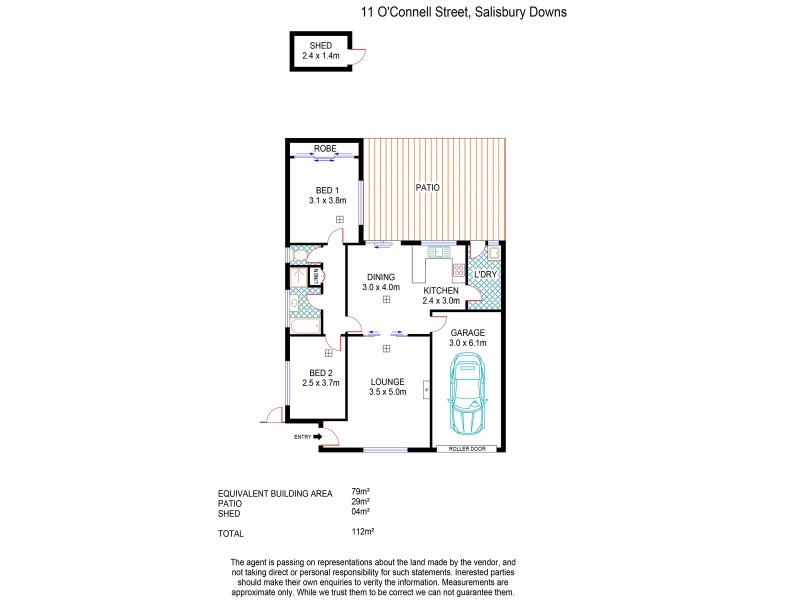 11 O’Connell Street, Salisbury Downs SA 5108 Floorplan