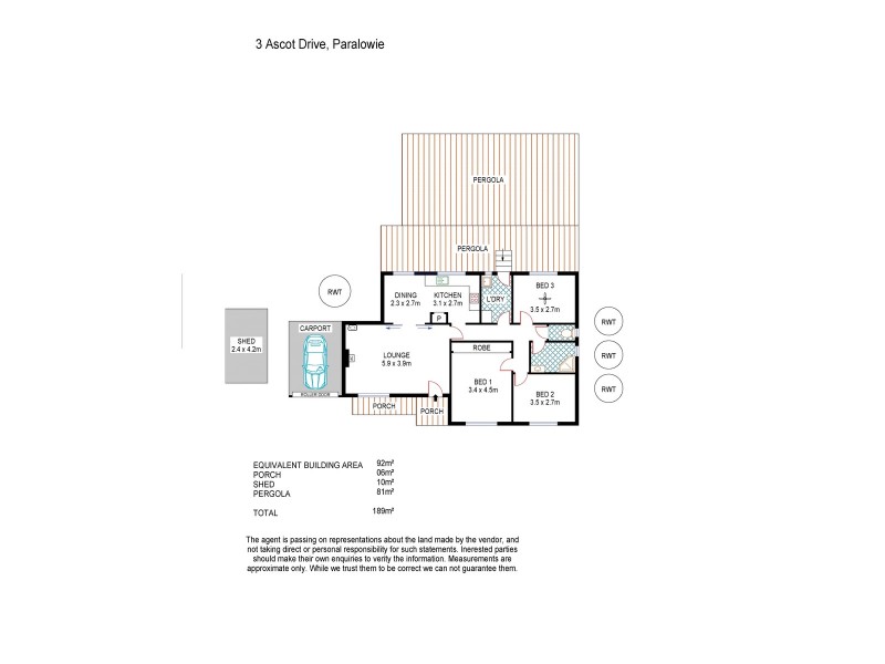 3 Ascot Drive, Paralowie SA 5108 Floorplan