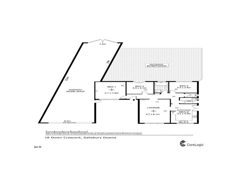 16 Down Crescent, Salisbury Downs SA 5108 Floorplan