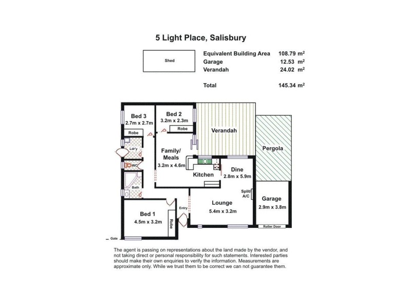 5 Light Place, Salisbury SA 5108 Floorplan