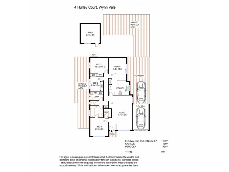 4 Hurley Court, Wynn Vale SA 5127 Floorplan