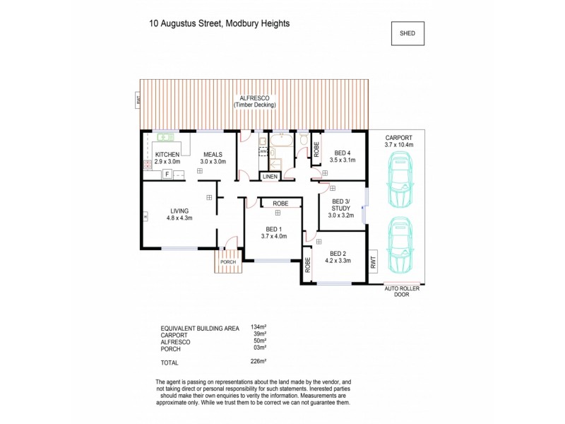 10 Augustus Street, Modbury Heights SA 5092 Floorplan