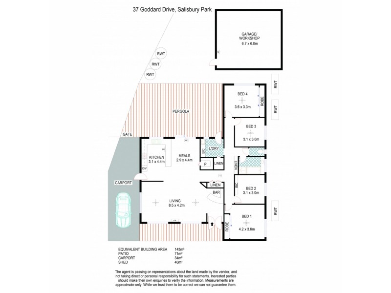 37 Goddard Drive, Salisbury Park SA 5109 Floorplan