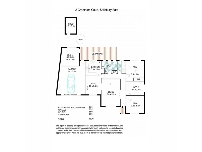 2 Grantham Court, Salisbury East SA 5109 Floorplan