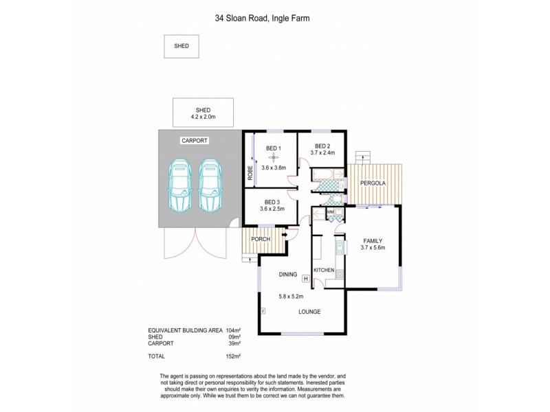34 Sloan Road, Ingle Farm SA 5098 Floorplan