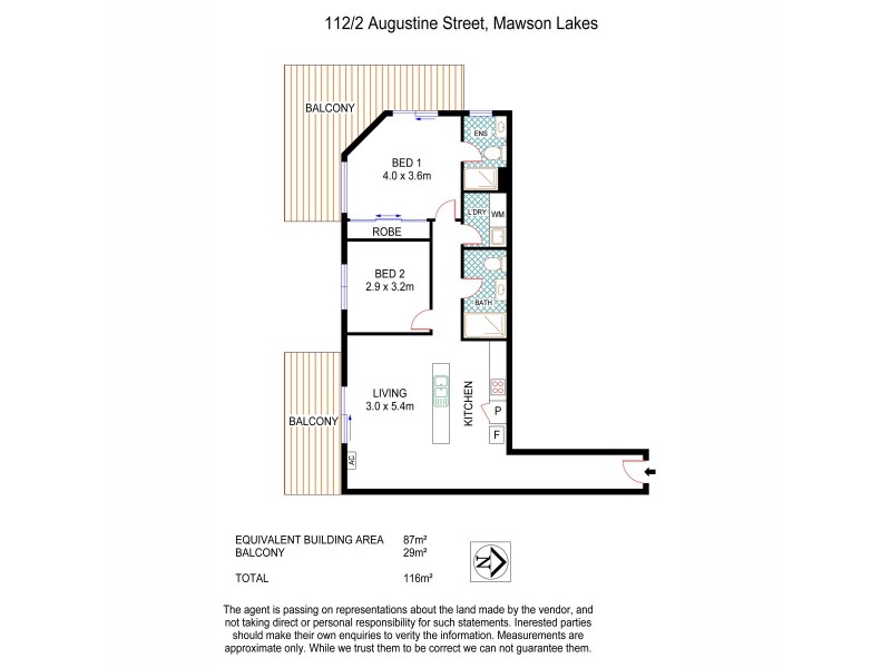 112/2 Augustine Street, Mawson Lakes SA 5095 Floorplan