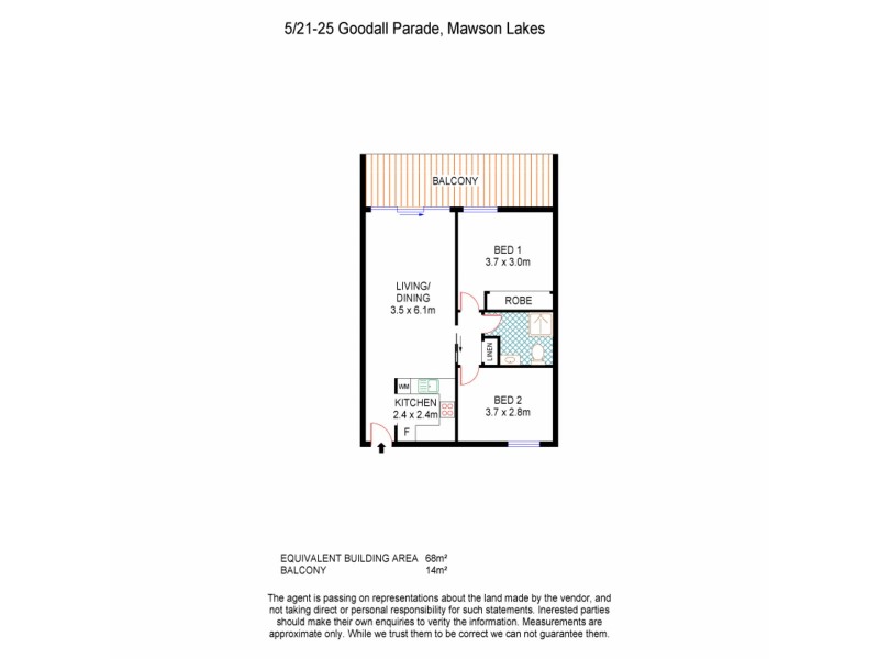 5/21-25 Goodall Parade, Mawson Lakes SA 5095 Floorplan
