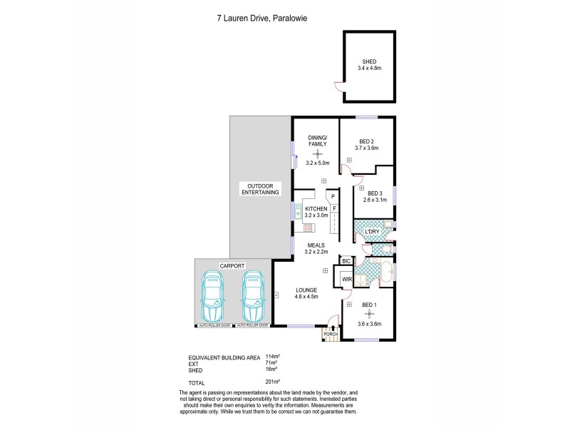 7 Lauren Drive, Paralowie SA 5108 Floorplan