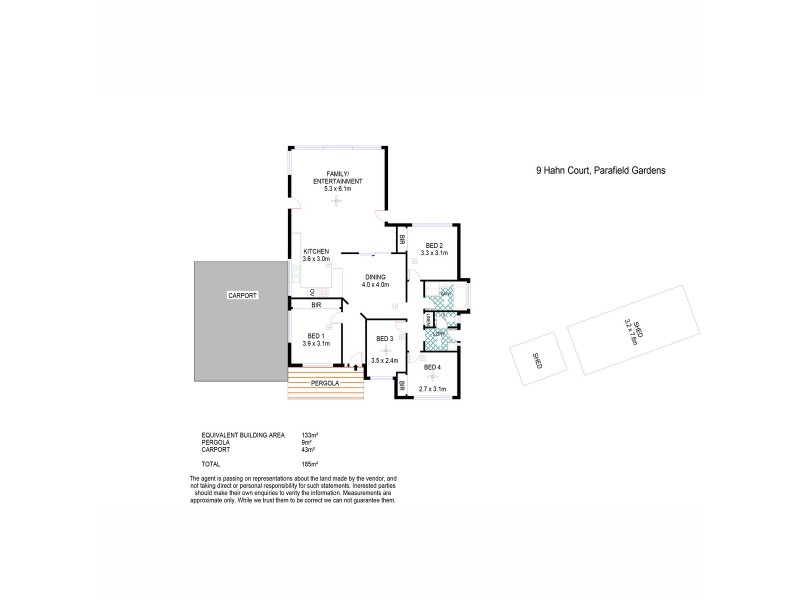 9 Hahn Court, Parafield Gardens SA 5107 Floorplan
